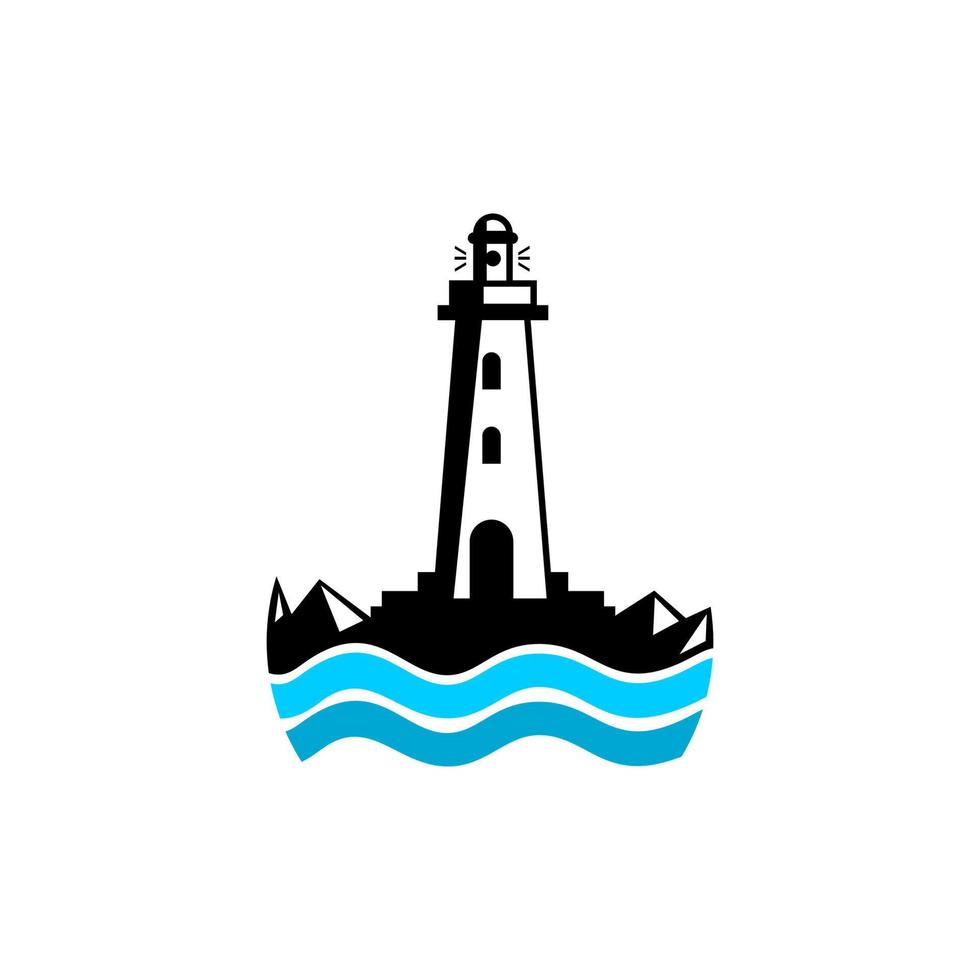 Leuchtturm-Logo-Vektor vektor
