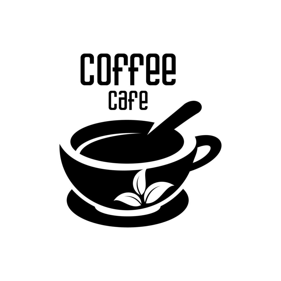 kaffe Kafé logotyp vektor