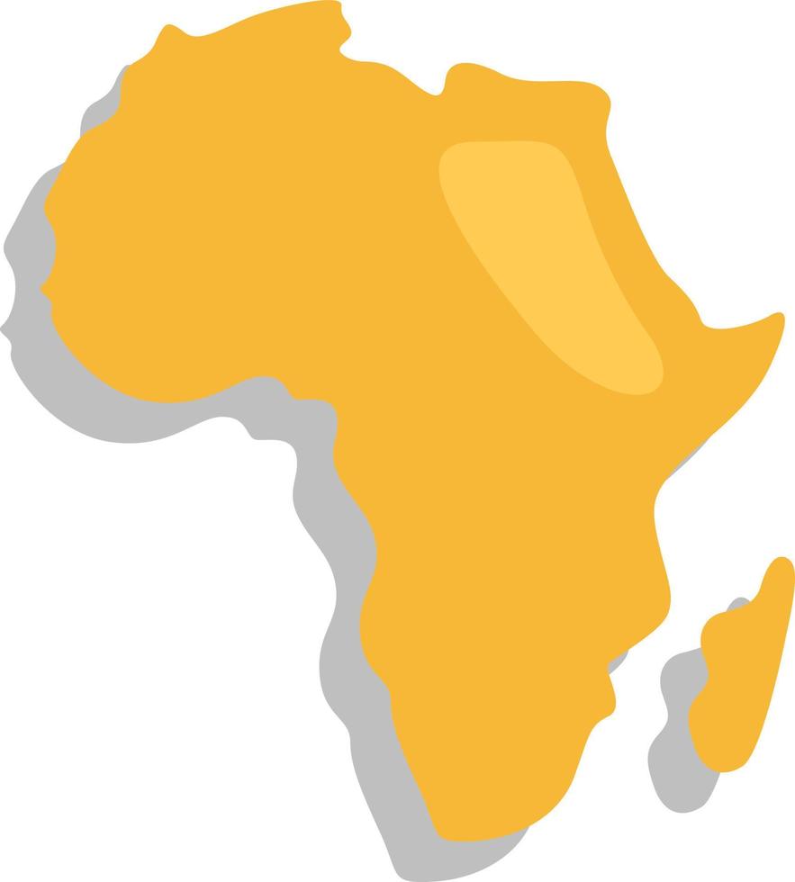 Afrikanische Karte, Illustration, Vektor, auf weißem Hintergrund. vektor