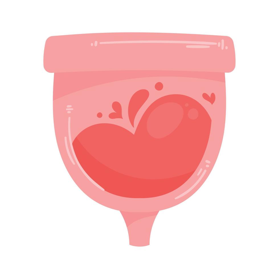 Menstruationstasse weiblich vektor