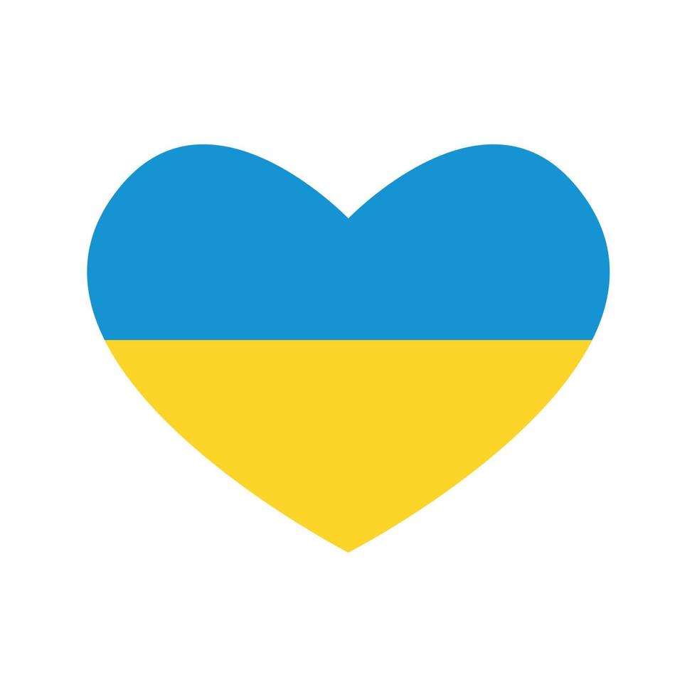 ukraine kein krieg, flagge im herzen vektor