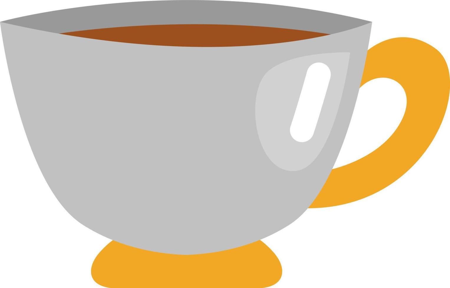 kopp av kaffe, illustration, vektor, på en vit bakgrund. vektor