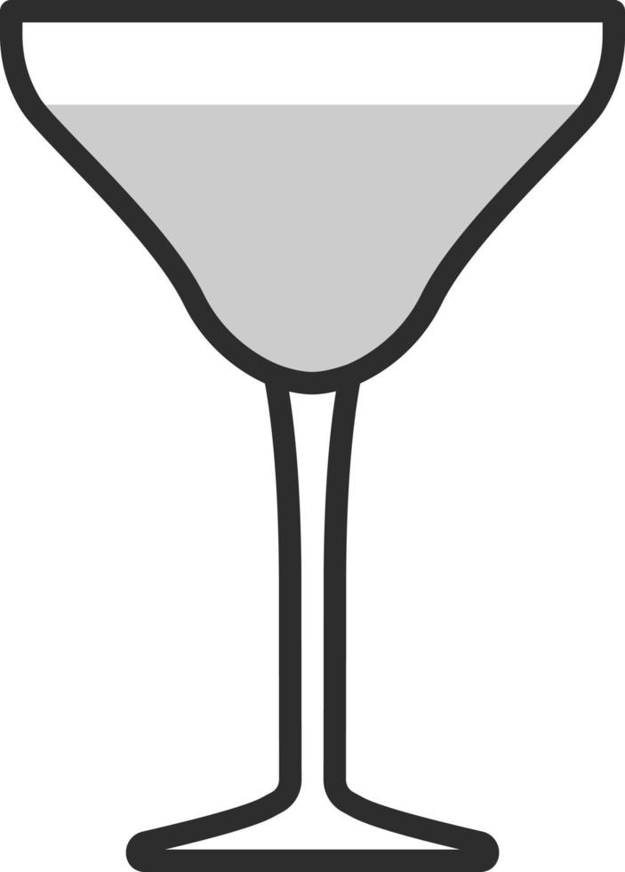 Martini glas, illustration, på en vit bakgrund. vektor