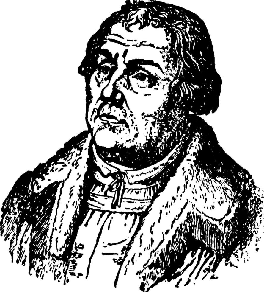 Martin Luther, årgång illustration vektor