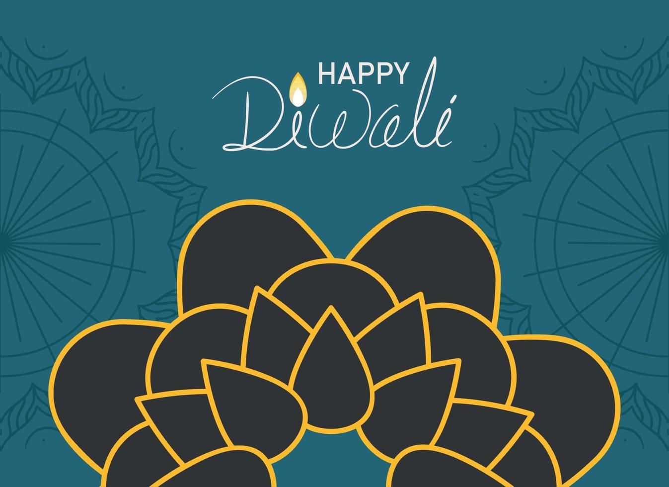 fröhliches diwali hindu fest vektor