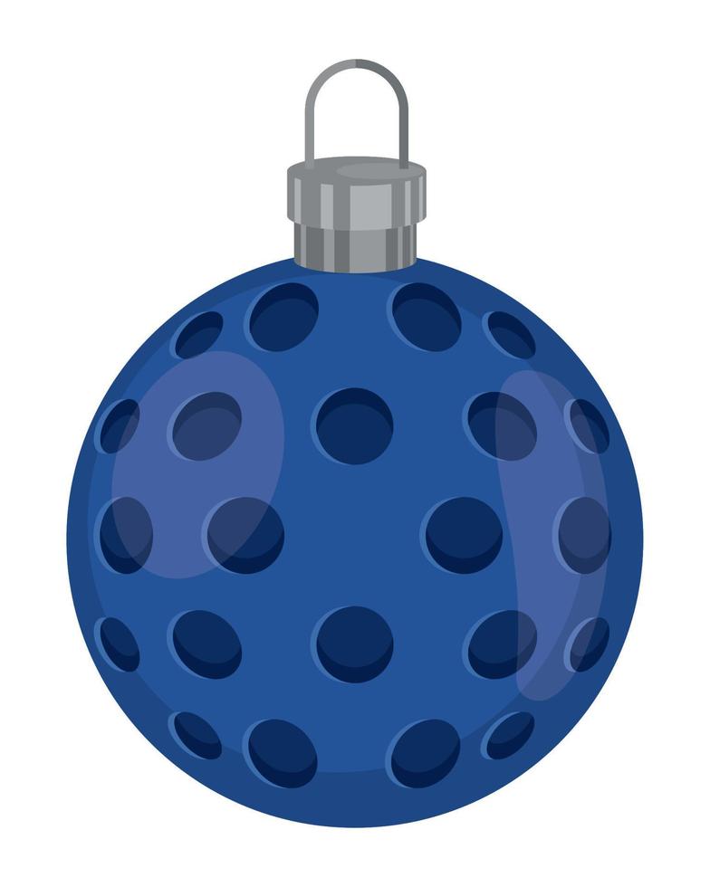 gepunktete Kugel blaue Weihnachten vektor