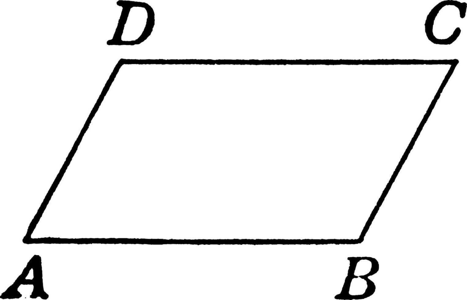 Parallelogramm, Vintage-Illustration. vektor