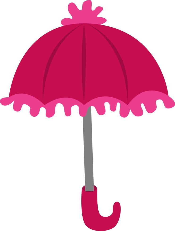 rosa paraply, illustration, vektor på vit bakgrund.
