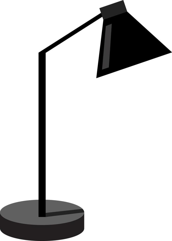 schwarze Lampe, Illustration, Vektor auf weißem Hintergrund.