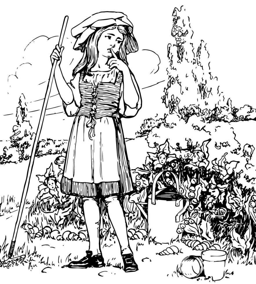 Mary, årgång illustration vektor