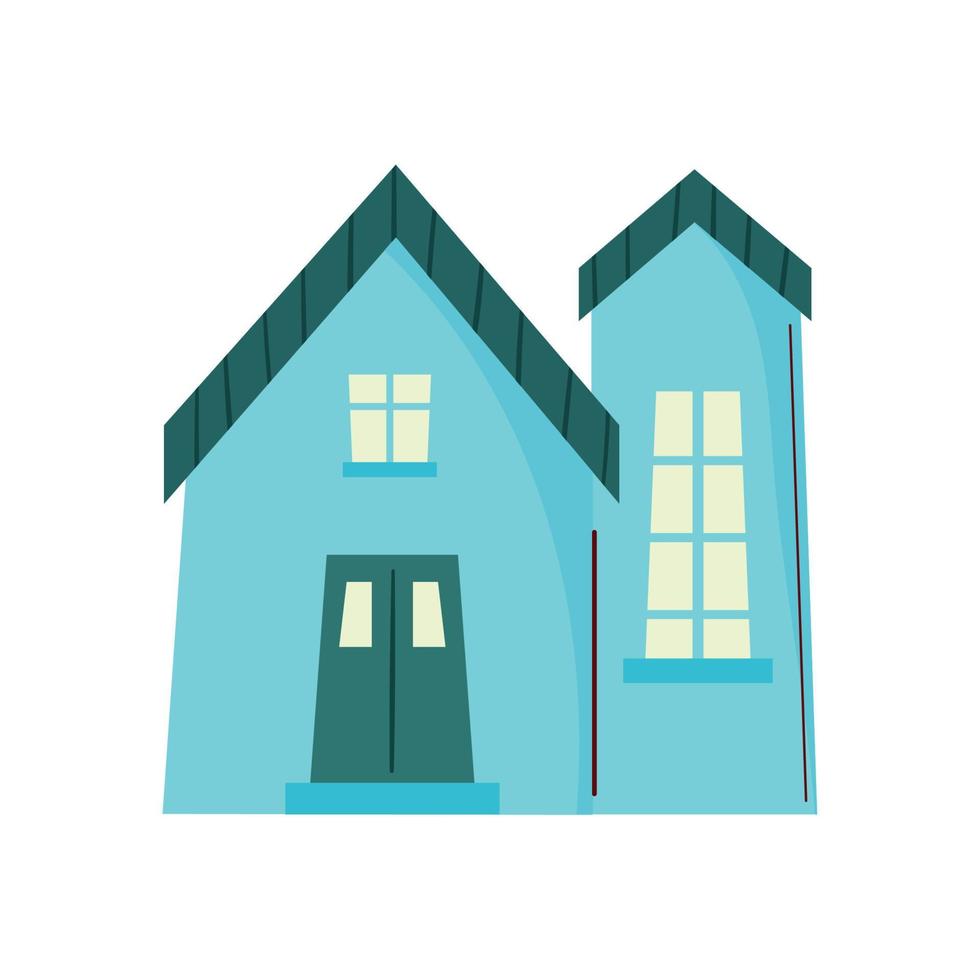 Hausfront blaue Fassade vektor
