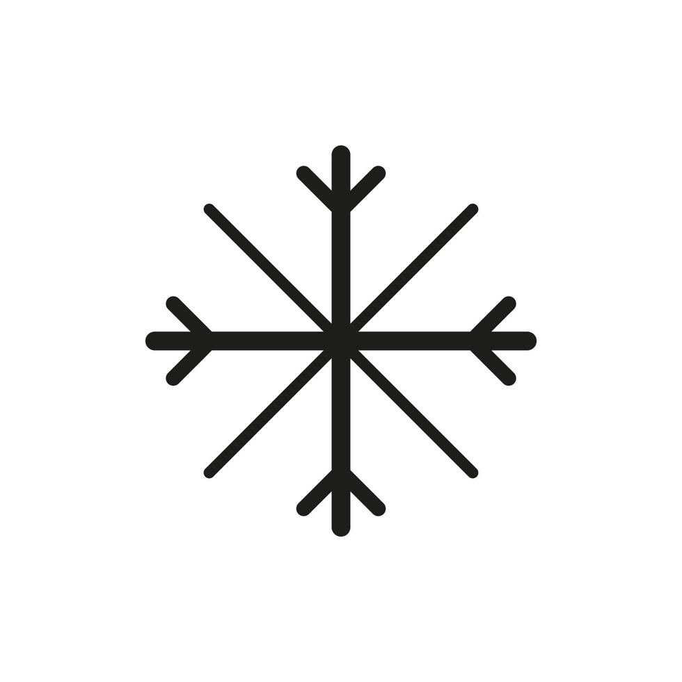 einfaches Schneeflockensymbol. vektor