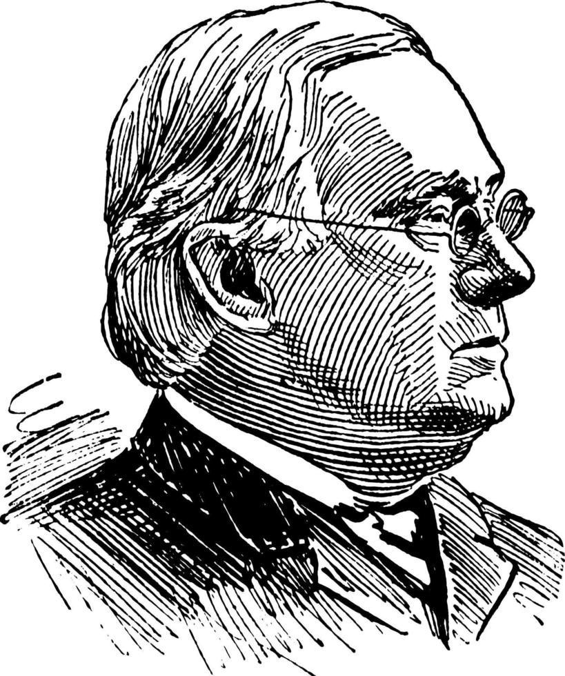 george f. hoar, årgång illustration vektor