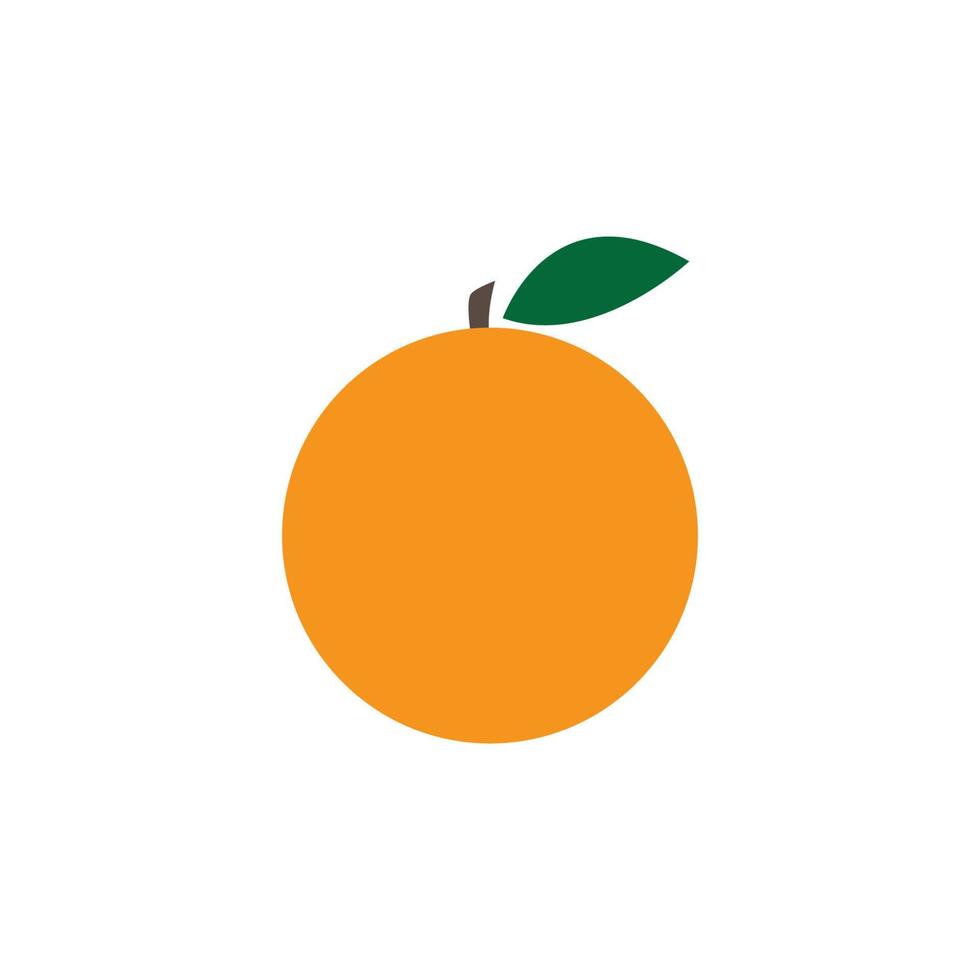 Orangenfrucht-Logo vektor