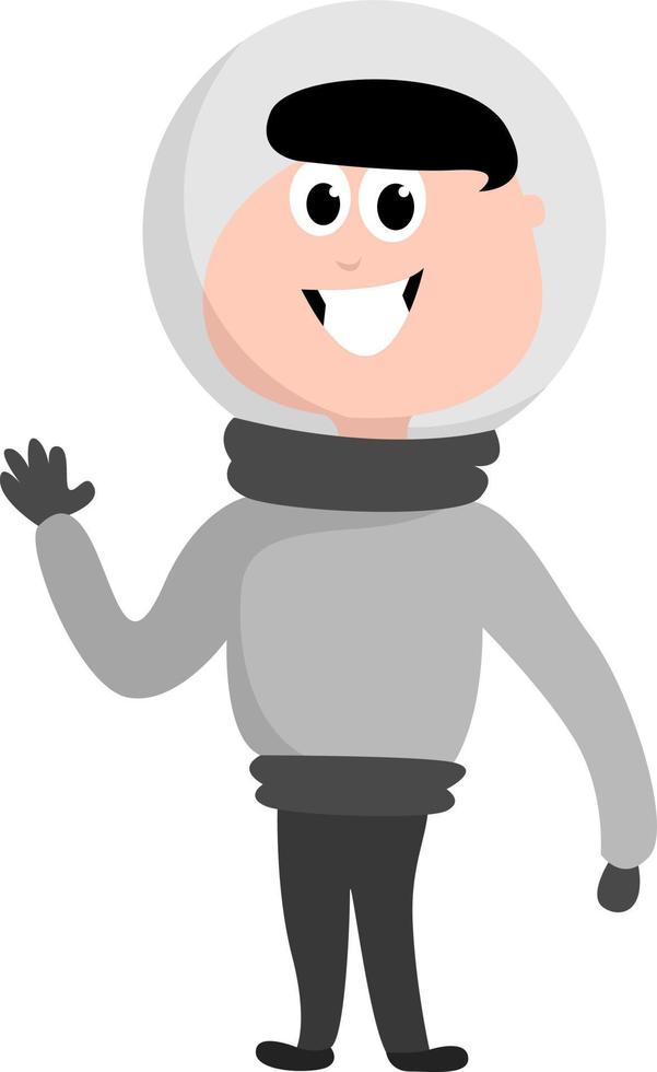 Kosmonaut im Weltraum, Illustration, Vektor auf weißem Hintergrund