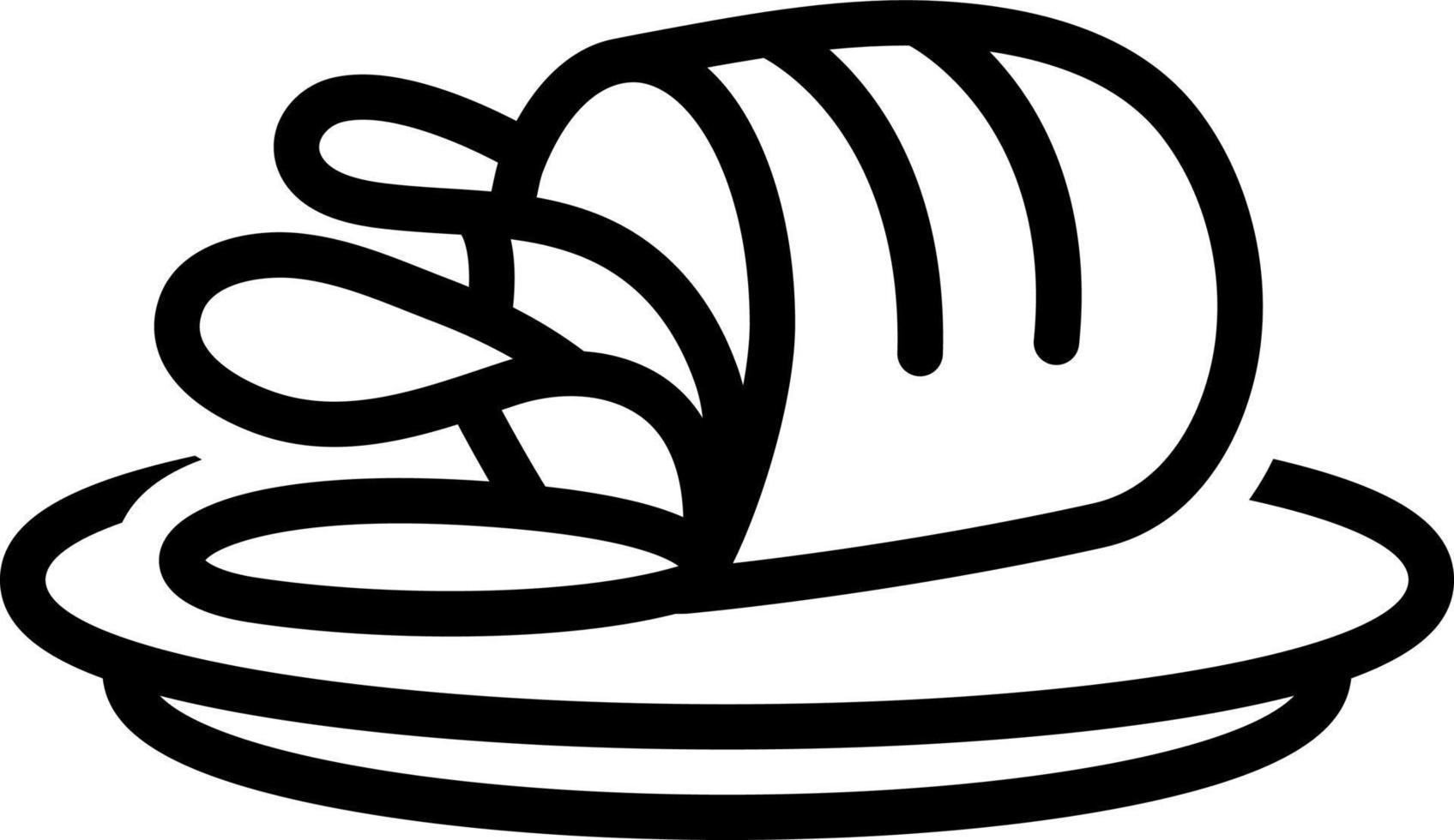 Liniensymbol für Fleisch vektor