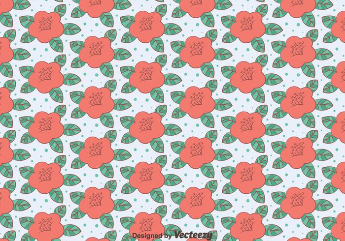 Rosa Kamelien-Blumen-Muster vektor