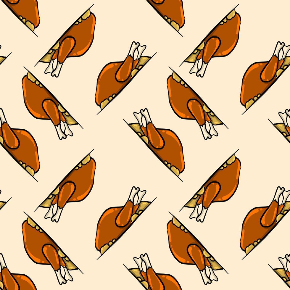 kyckling mönster , illustration, vektor på vit bakgrund