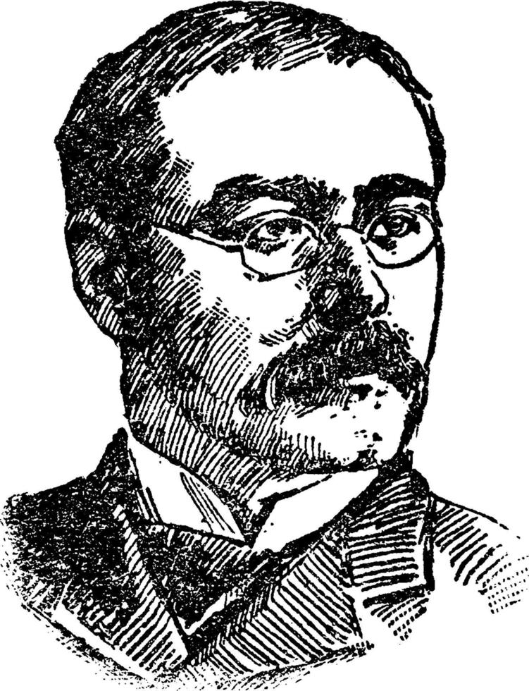 rudyard kipling, årgång illustration vektor