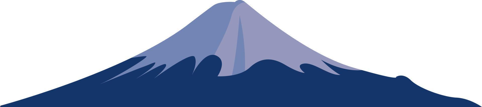 Mount Fuji, Illustration, Vektor auf weißem Hintergrund.