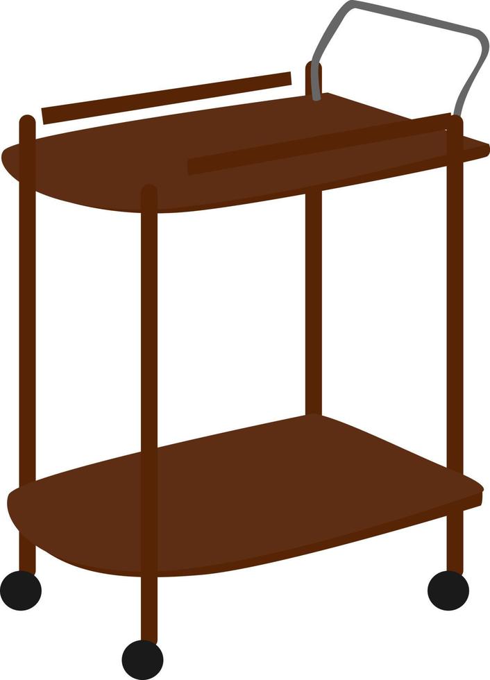 Trolley, Illustration, Vektor auf weißem Hintergrund.