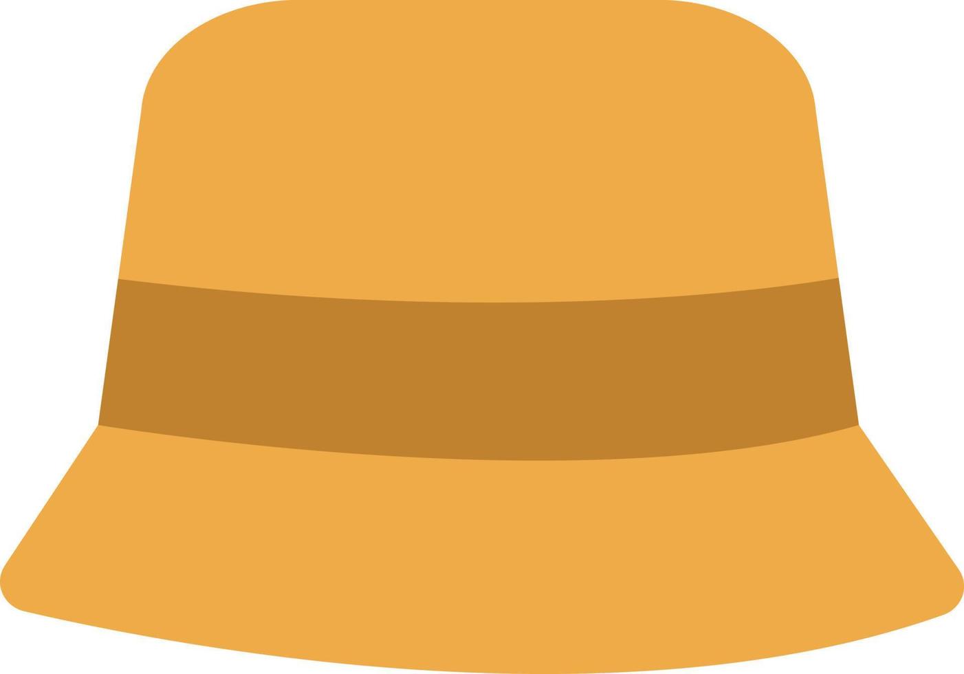 gul hatt med orange rem, illustration, vektor på vit bakgrund.