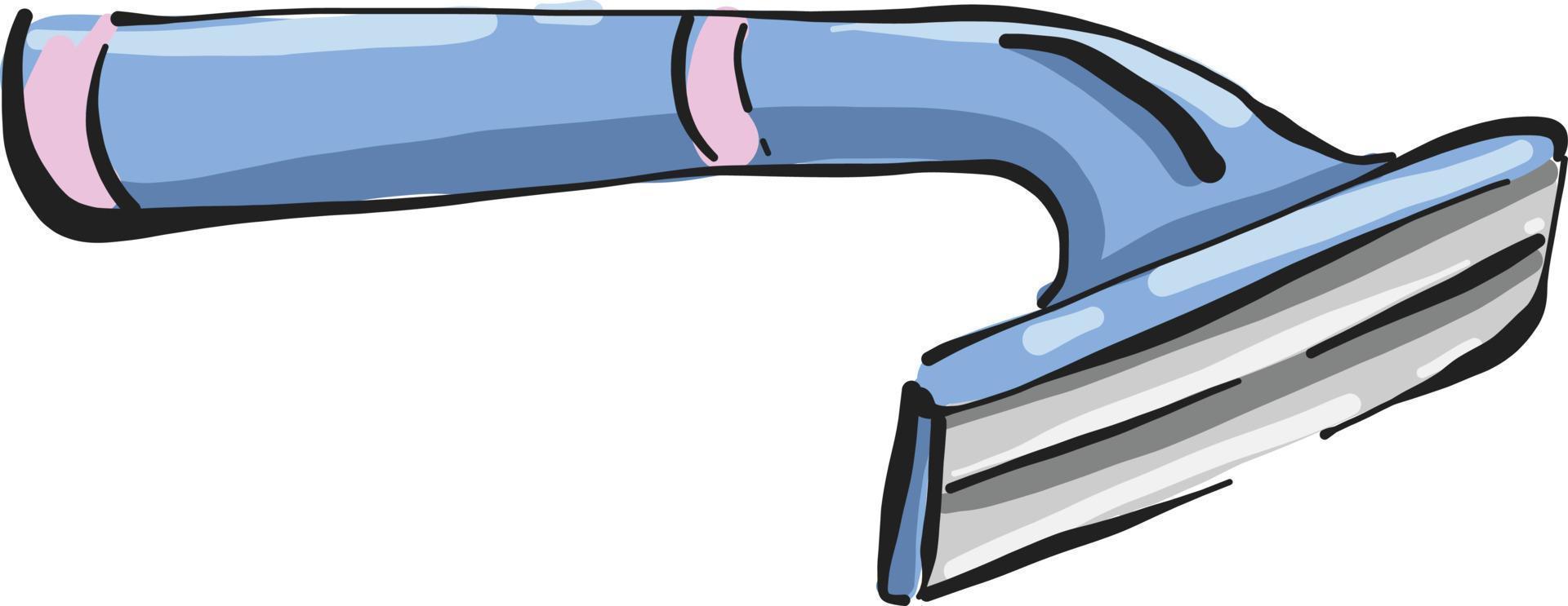 blaues Rasiermesser, Illustration, Vektor auf weißem Hintergrund.