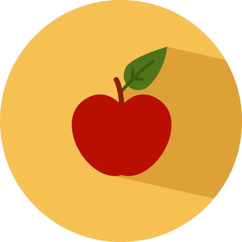 roter Apfel, Illustration, Vektor auf weißem Hintergrund.