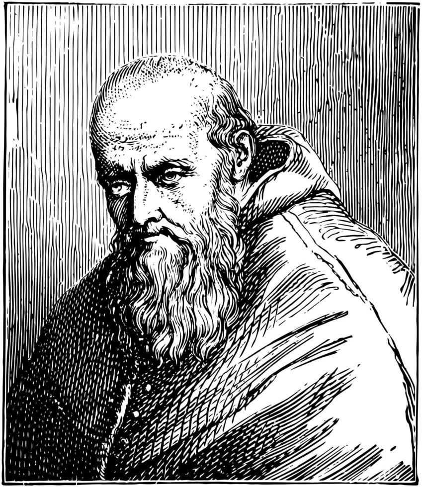 påve paul iii, årgång illustration vektor