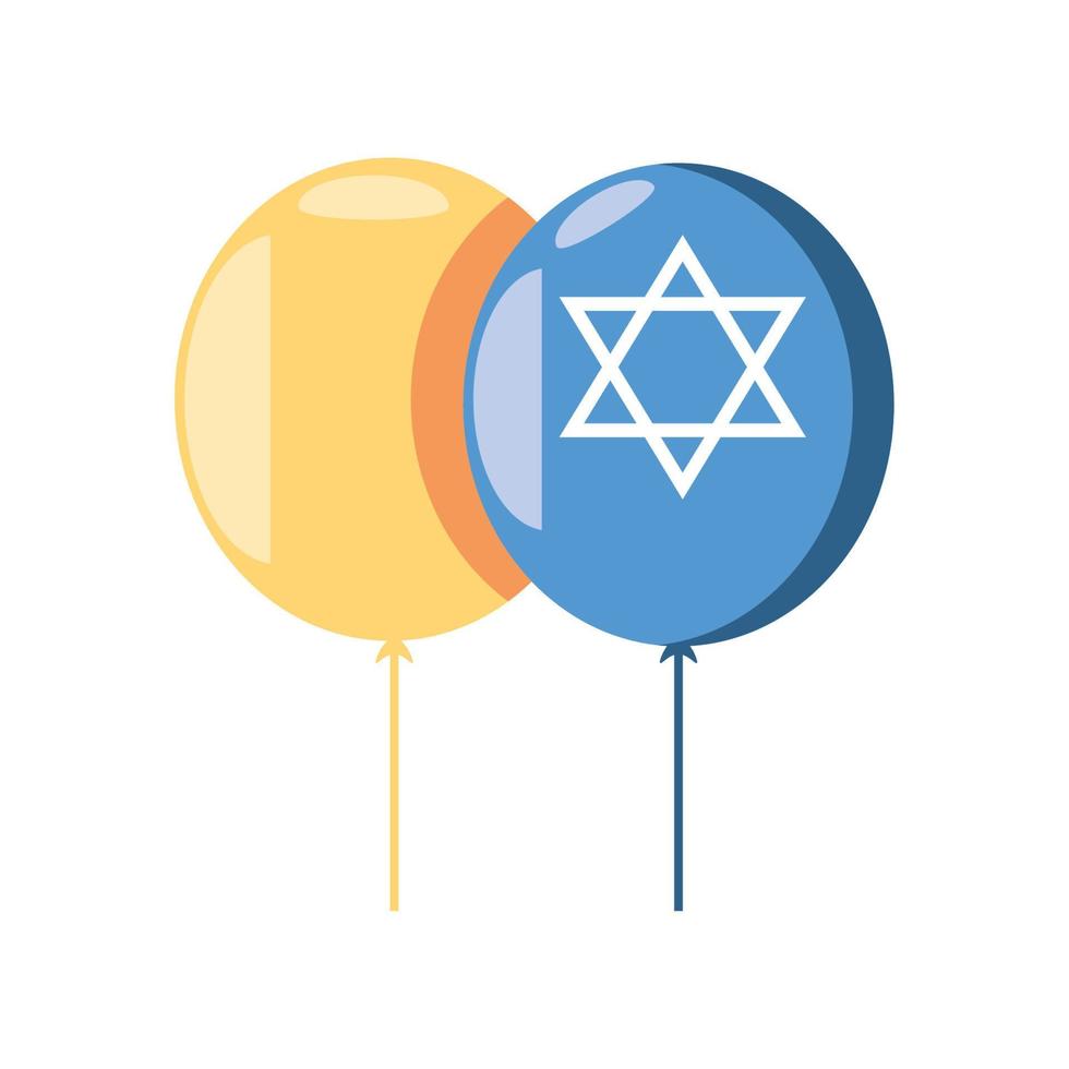 ballonger firande hanukkah vektor