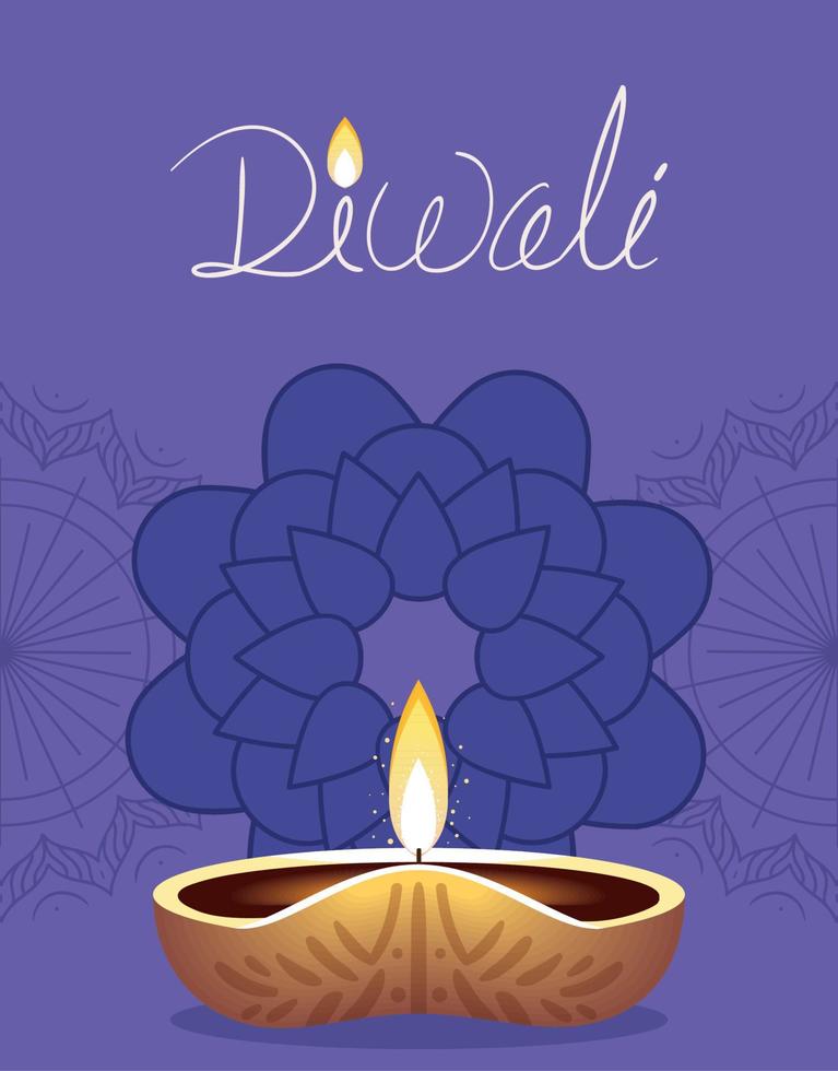 diwali licht diya vektor