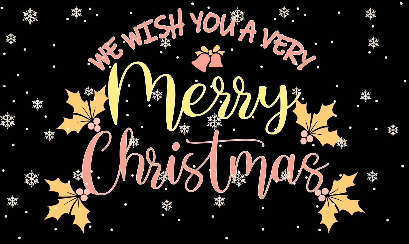 vi önskar du en mycket glad jul 05 glad jul och Lycklig högtider typografi uppsättning vektor