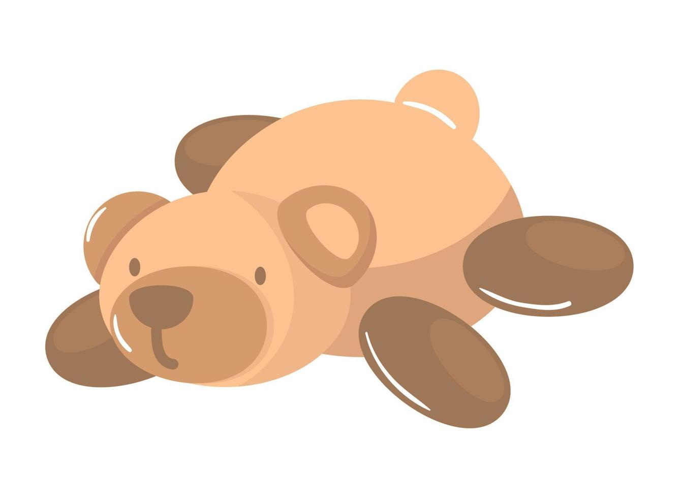 Teddybär-Spielzeug-Symbol vektor