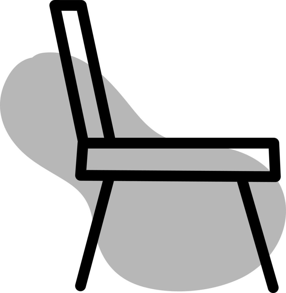 schwarzer Küchenstuhl, Illustration, auf weißem Hintergrund. vektor