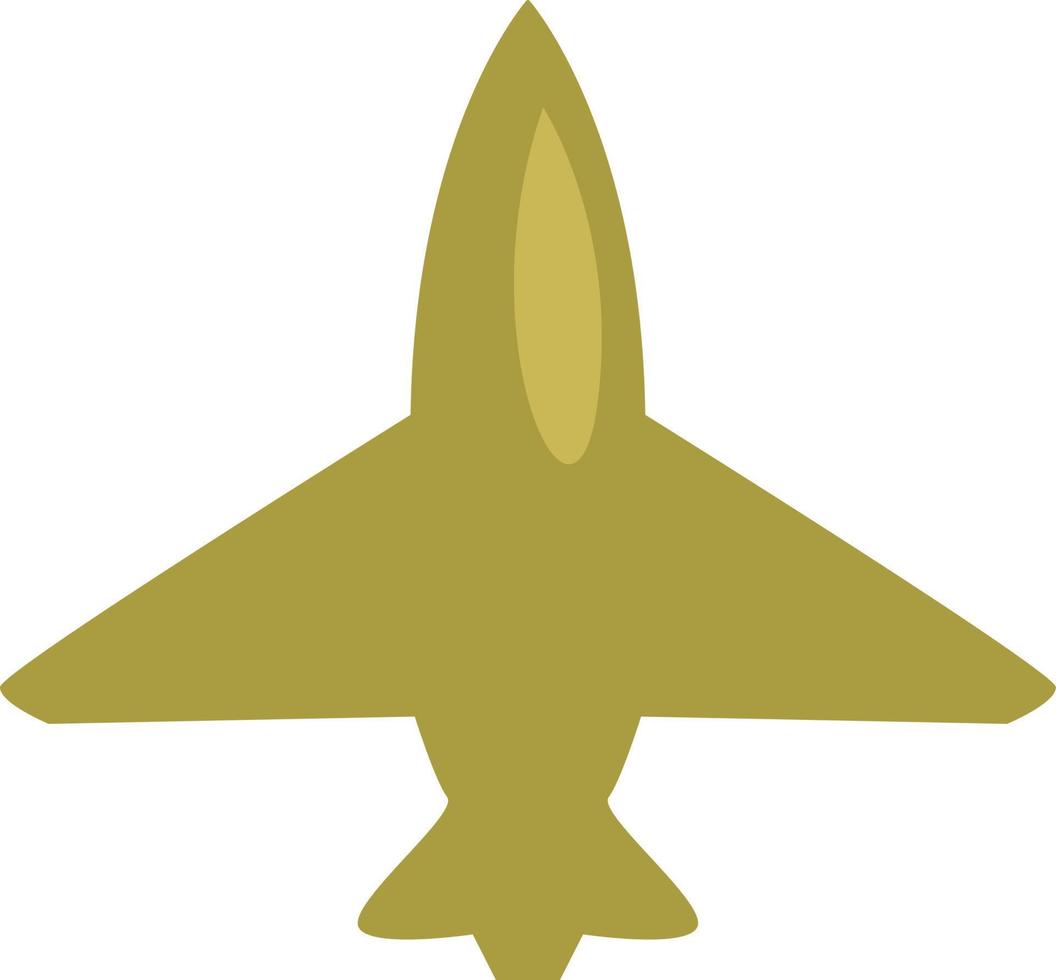 grünes Kampfflugzeug, Illustration, Vektor, auf weißem Hintergrund. vektor