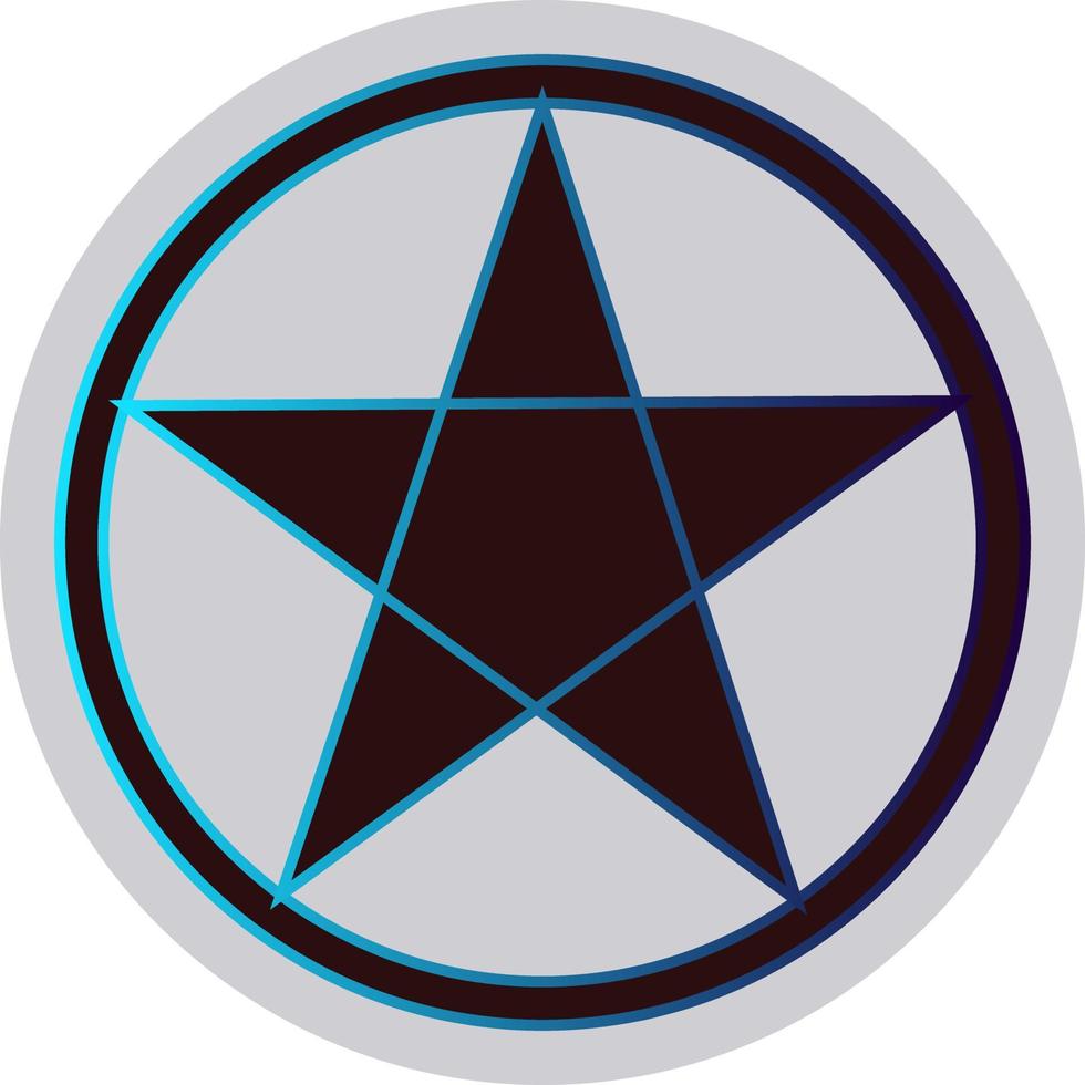 Wicca-Sternsymbol-Vektorillustration auf einem weißen Hintergrund vektor