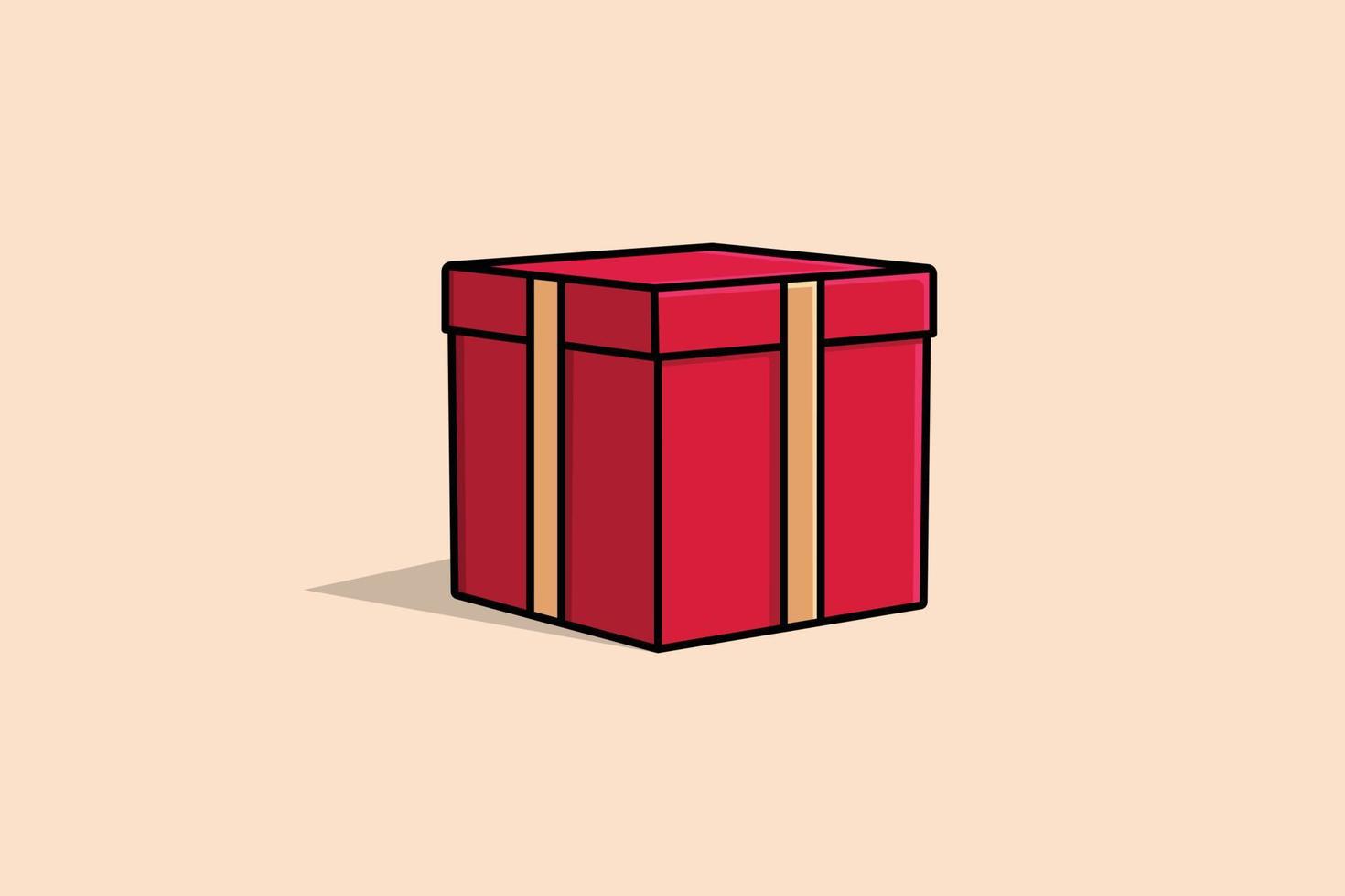 Geschenk-Box-Vektor-Symbol-Illustration. Geschenkverpackung, Geschenk-Icon-Design-Konzept. schwarzer freitag und weihnachten geschenkbox design. vektor