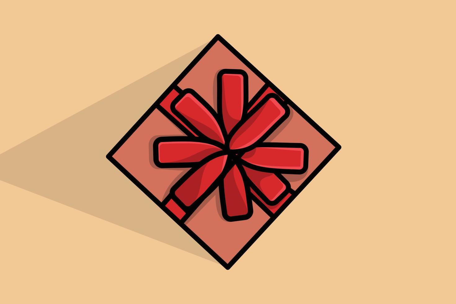 upp se gåva låda med pastell band vektor ikon illustration. gåva omslag, gåva design begrepp. svart fredag och jul gåva låda vektor design.