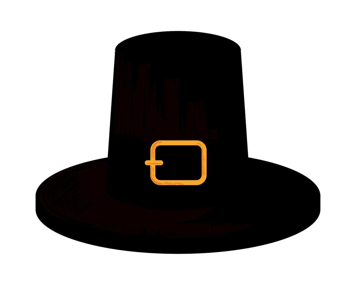 pilgrim hatt ikon vektor