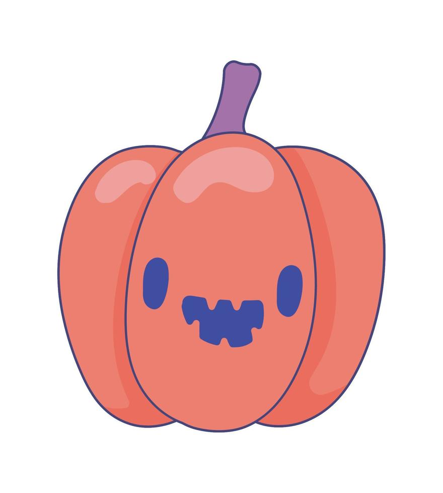 Halloween-Cartoon-Kürbis vektor