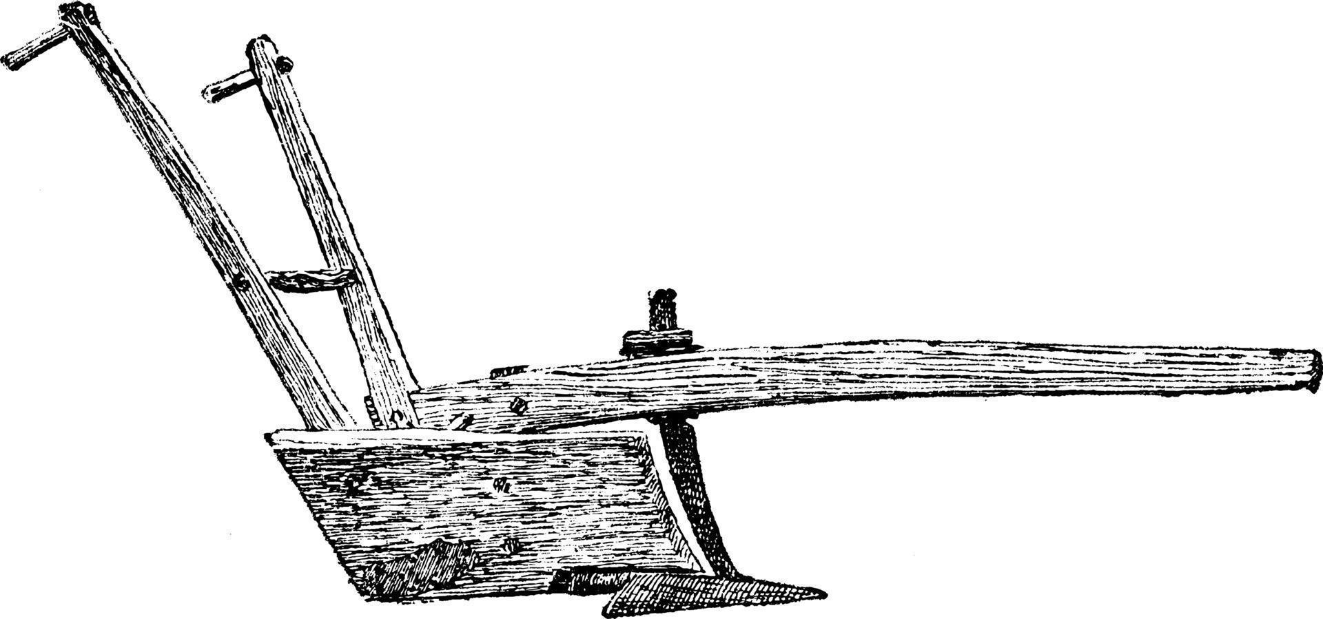 yankee plog, årgång illustration. vektor