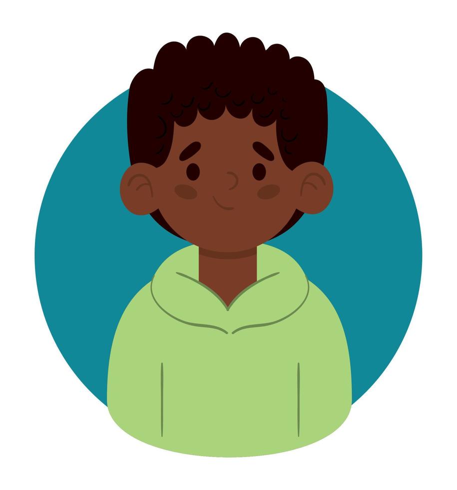 afrikansk pojke avatar vektor