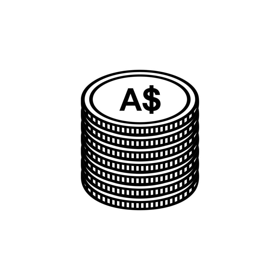 Australien valuta, aud, australier dollar ikon symbol. vektor illustration