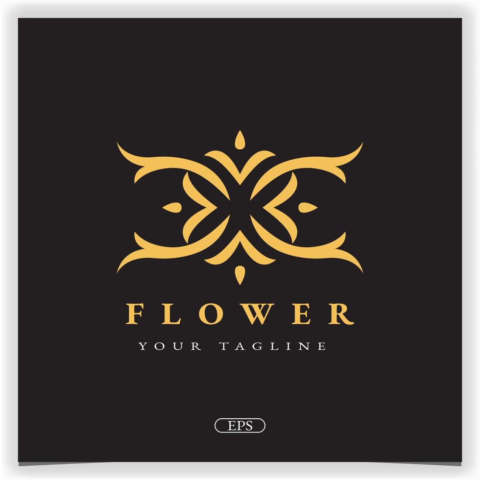 Luxus Gold Blume Vintage Logo Design Premium elegante Vorlage Vektor eps 10