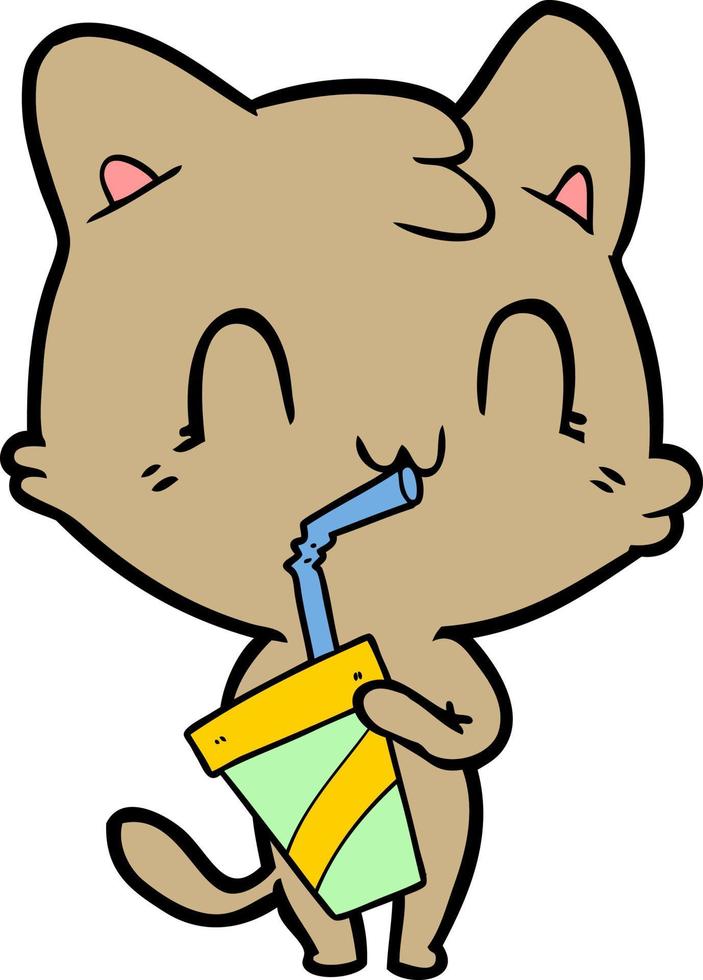 Vektorkatzenfigur im Cartoon-Stil vektor