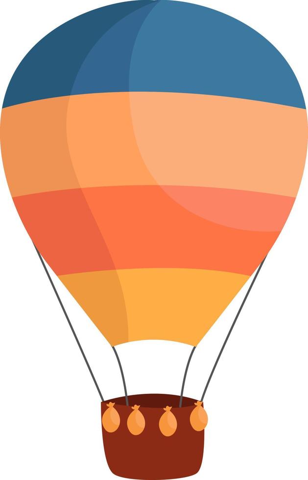 Heißluftballon, Illustration, Vektor auf weißem Hintergrund