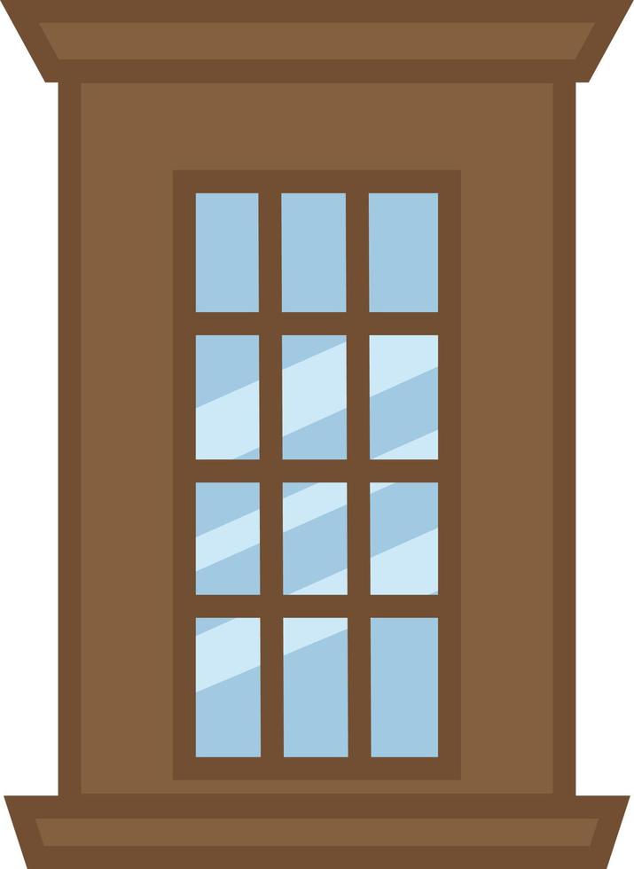 schönes Fenster, Illustration, Vektor, auf weißem Hintergrund. vektor