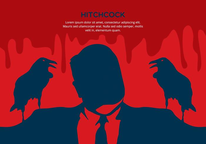 Röd Hitchcock bakgrund vektor