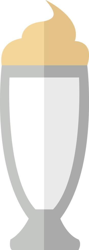 milkshake i en lång glas, ikon illustration, vektor på vit bakgrund