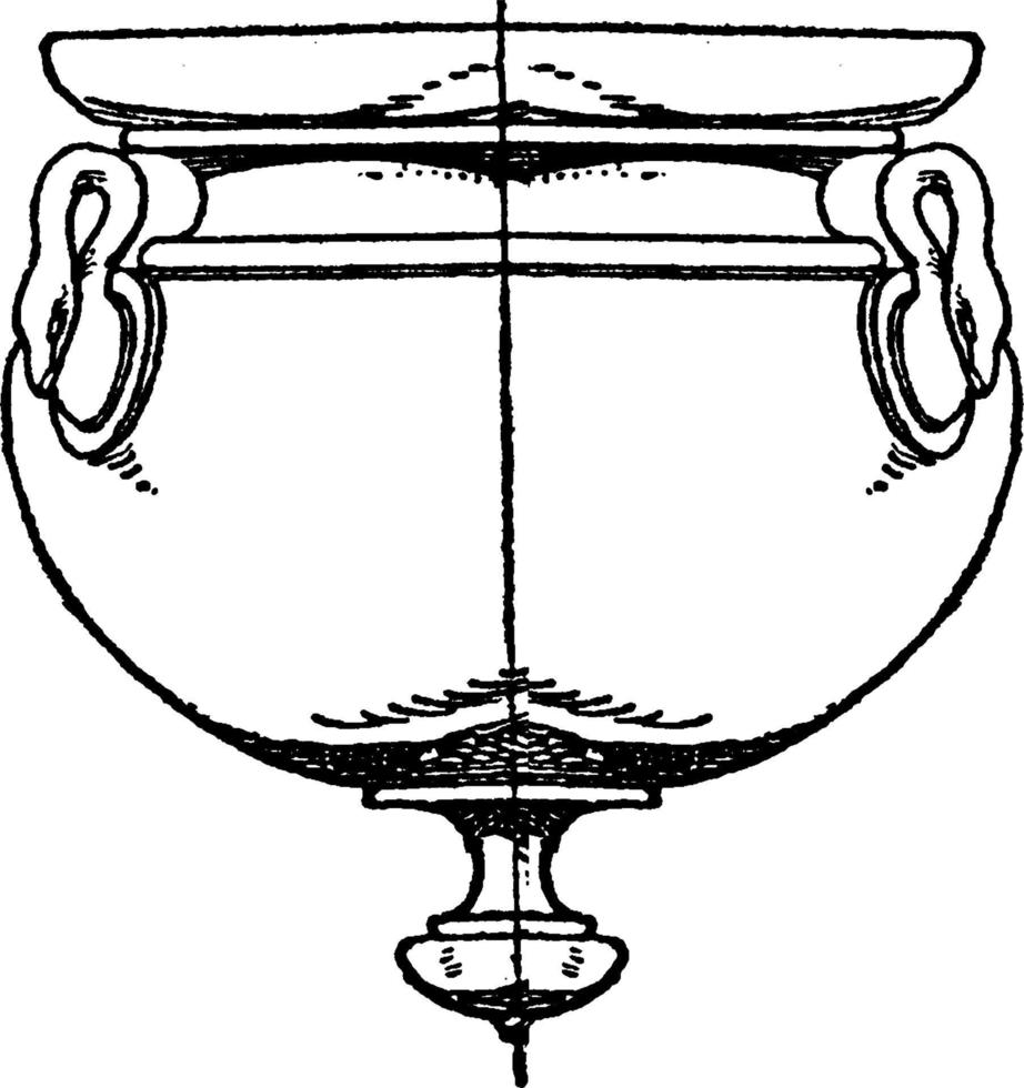 modern blomvas, årgång illustration. vektor